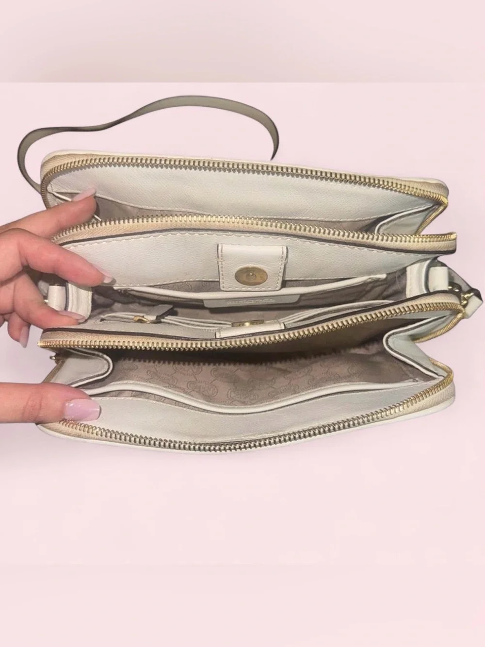 Michael Kors White Crossbody Handbag
